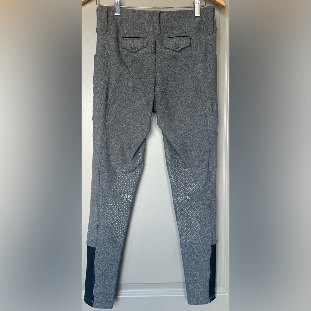 Free Ride Equestrian GREY TWEED HYBRID LUX (PULL ON) KNEE PATCH
